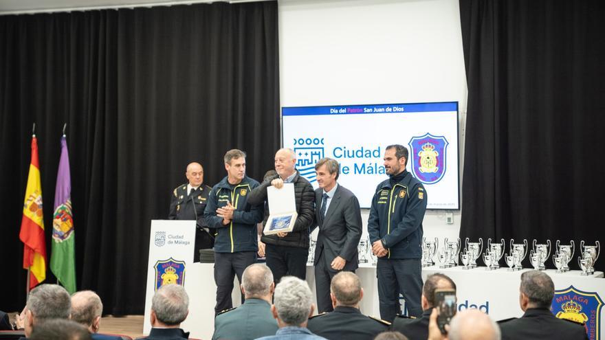 Los bomberos de Málaga celebran el día de su patrón, San Juan de Dios
