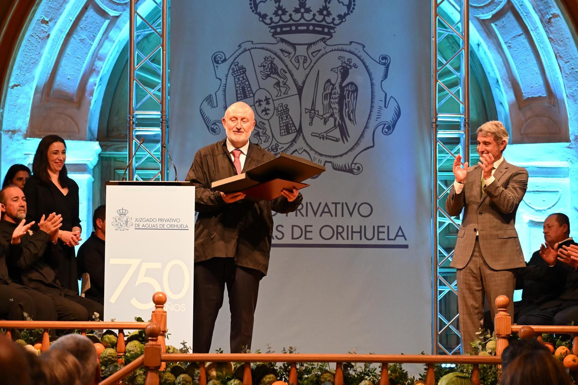 Entrega de los Premios de las Aguas en el 750 aniversario del Juzgado Privativo de Aguas de Orihuela