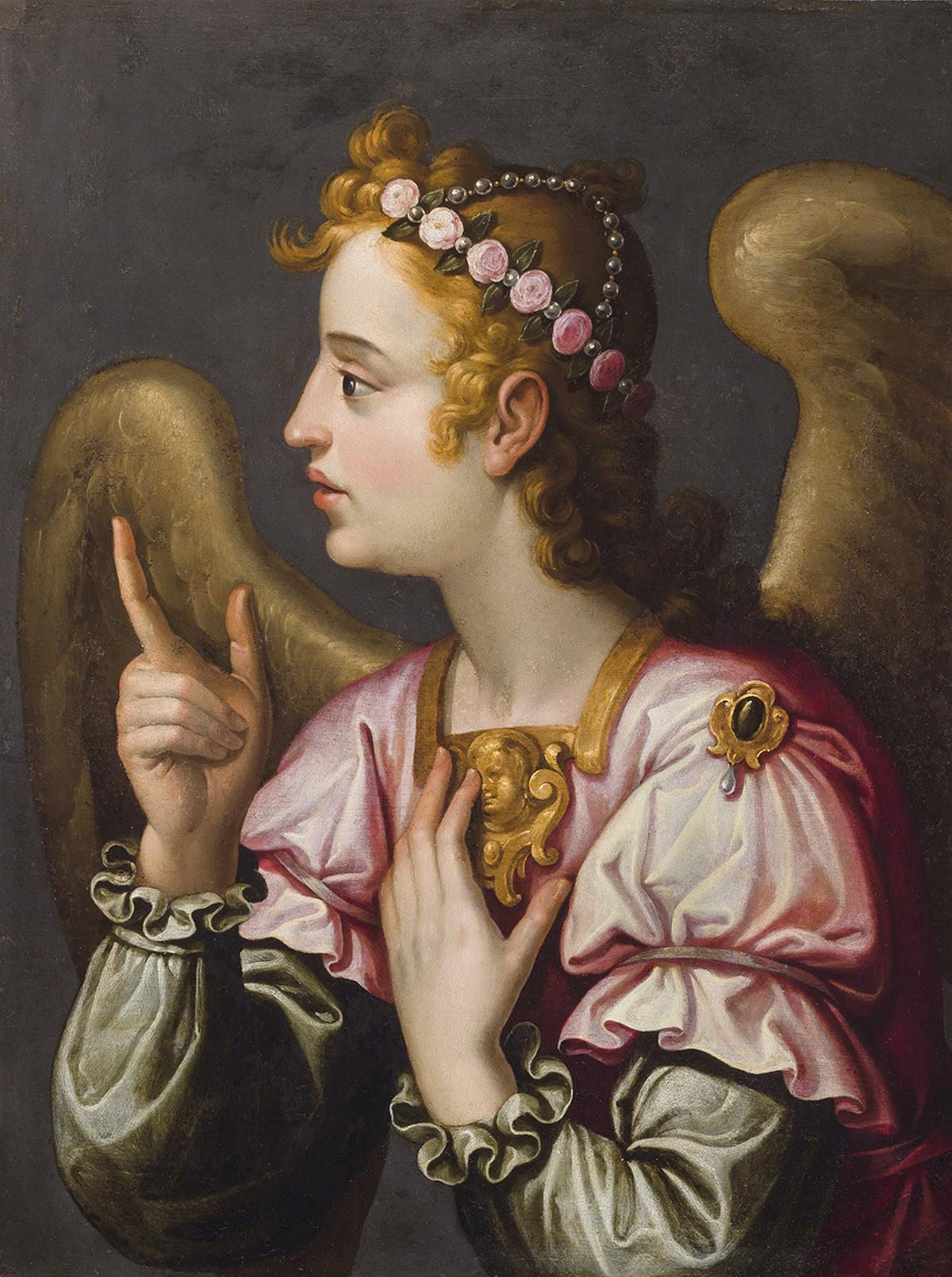 Esta imagen muestra una pintura del Arcángel San Gabriel realizada por el pintor español Francisco Pacheco en 1623.