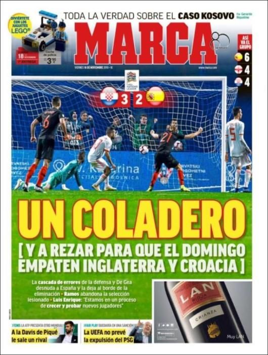 Portada MARCA viernes 16 de noviembre de 2018