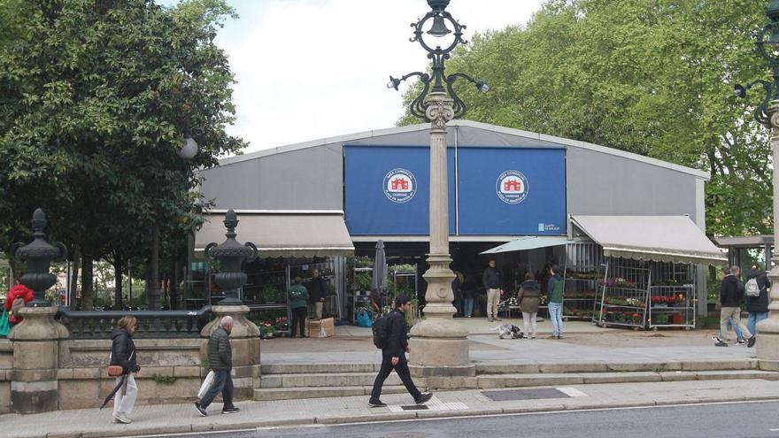 Edificio provisional de la plaza, ubicado en el paseo central de la Alameda. |  Iñaki Osorio