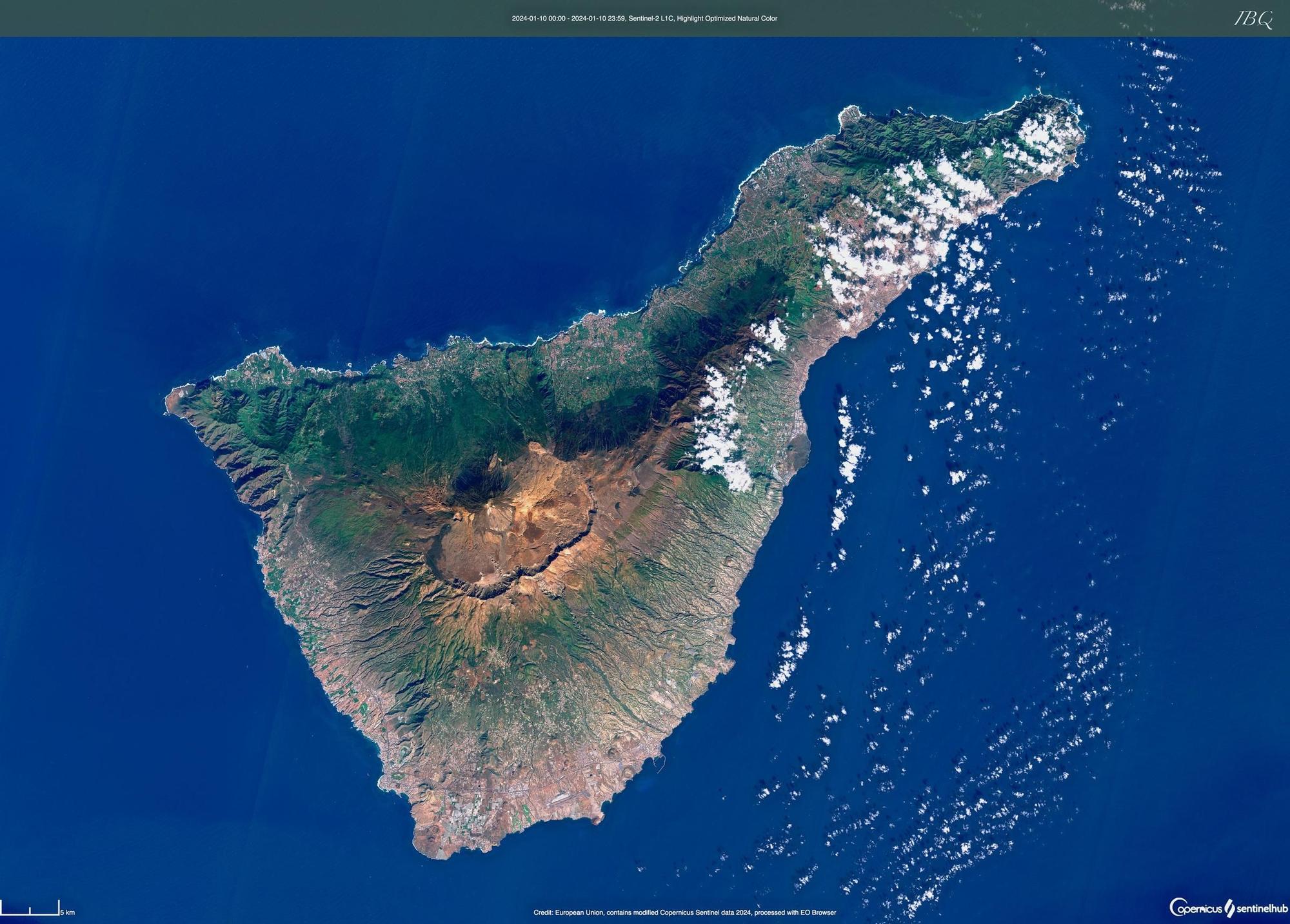 Las impresionantes imágenes de Canarias fotografiadas por el satélite Sentinel2