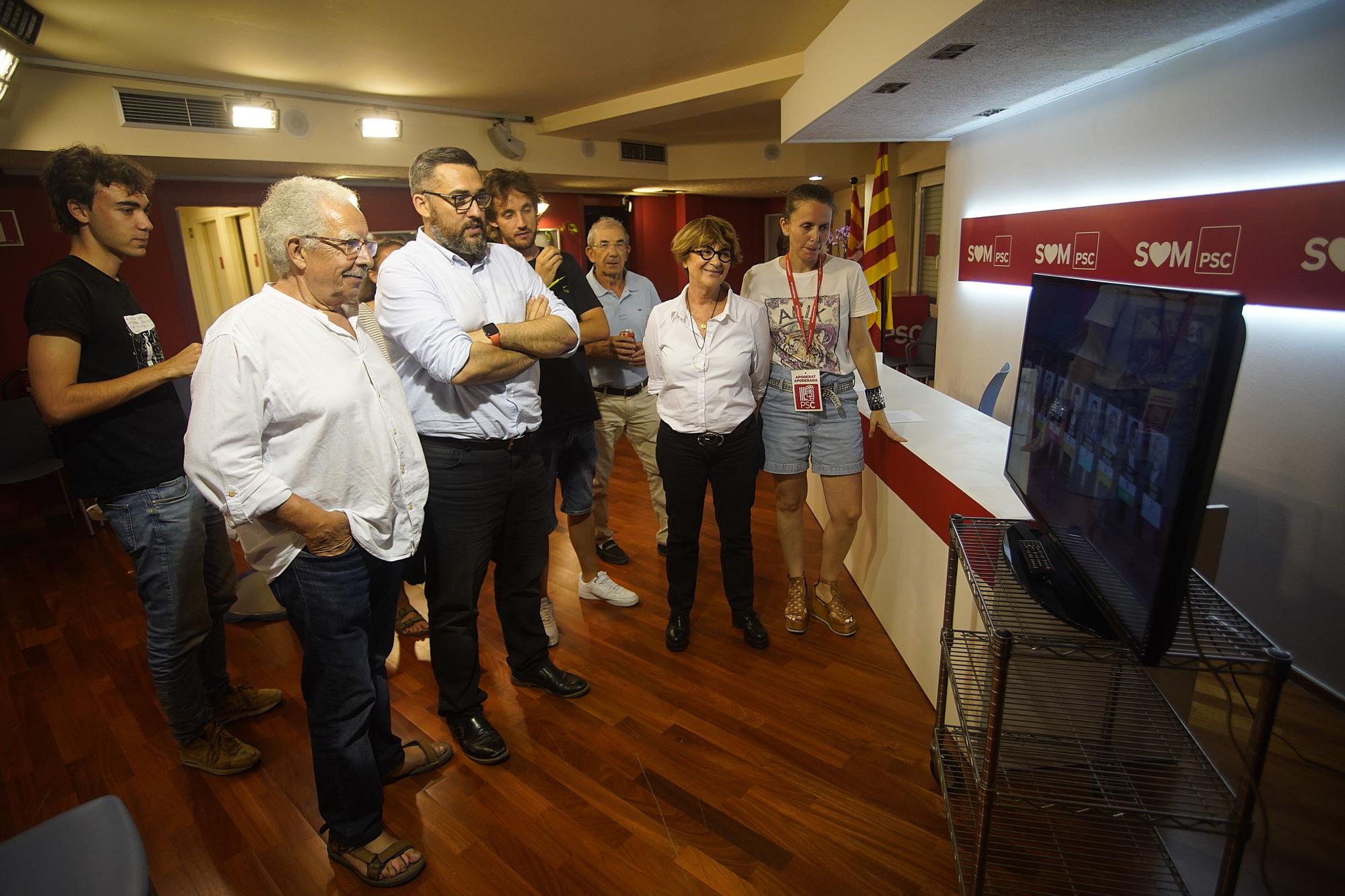 Reaccions a la seu del PSC a Girona