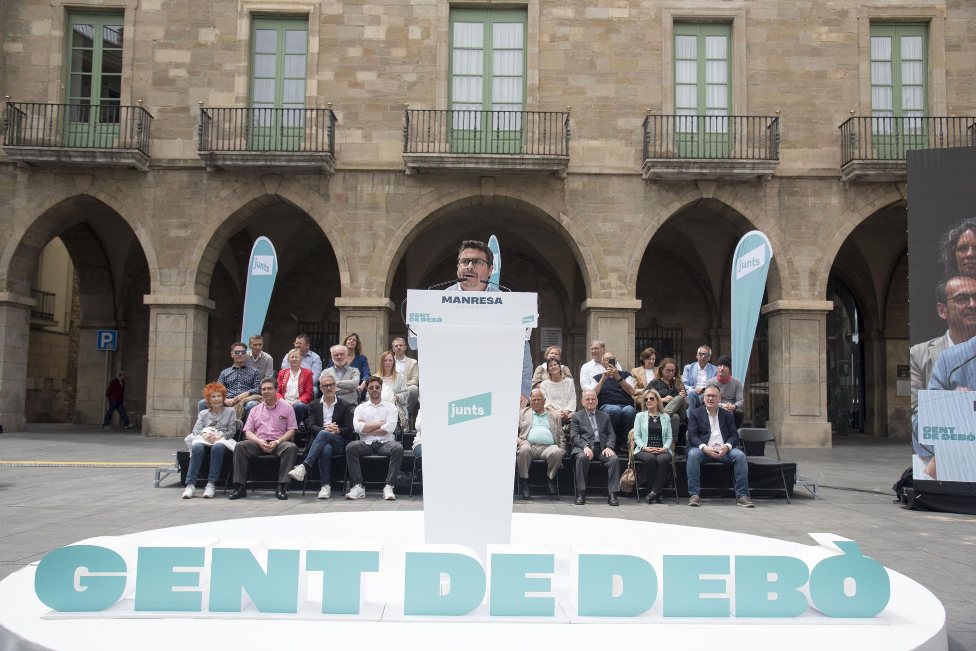 Acte central del candidat a l'alcaldia de Manresa de Junts, Ramon Bacardit