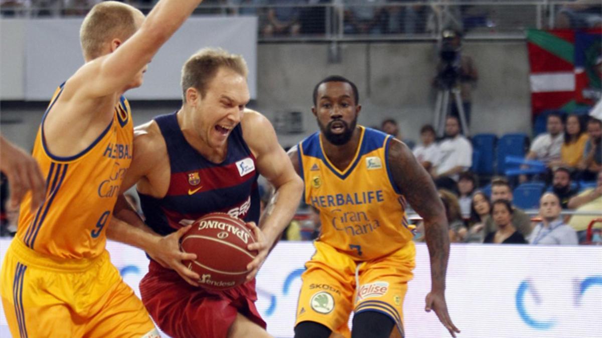 Oleson, en el partido ante el Gran Canaria