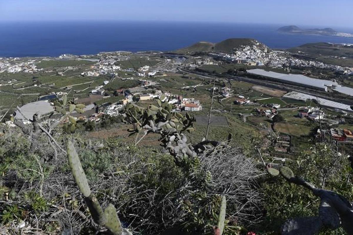 GRAN CANARIA 14-01-2019 ARUCAS. METEOROLOGIA. Calima. Vistas desde la Montaña de Arucas  FOTOS: JUAN CASTRO