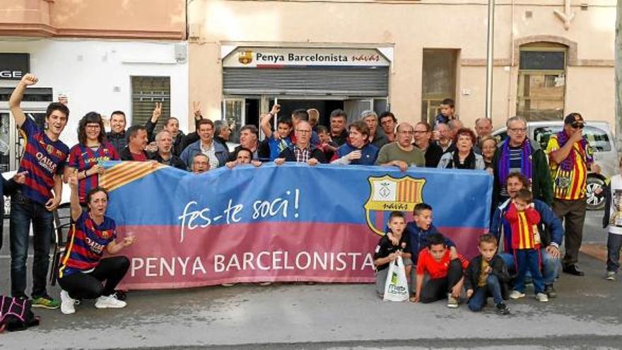 La Penya Barcelonista de Navàs,una de tantes que van celebrar la lliga