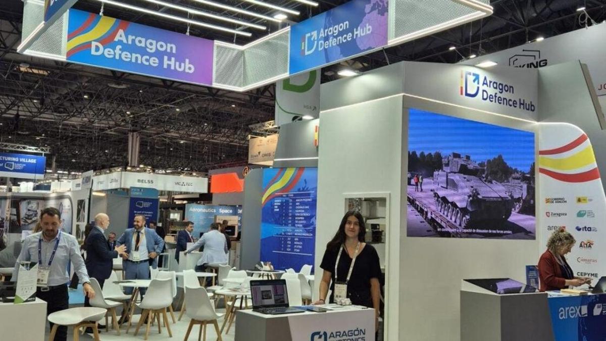 La participación de empresas aragonesas en Eurosatory 2026, la feria internacional de referencia del sector de la defensa celebrada en julio en París.