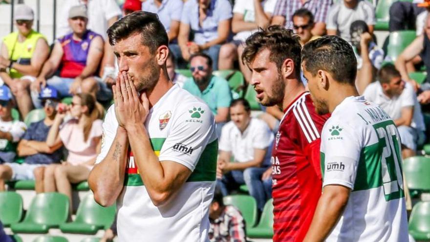 Borja Valle, durante el partido del pasado sábado frente al Mirandés