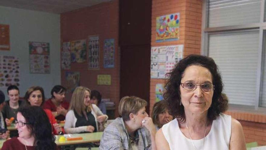 Marisa Ruiz en la charla impartida en CEIP Seixalbo. //Iñaki Osorio