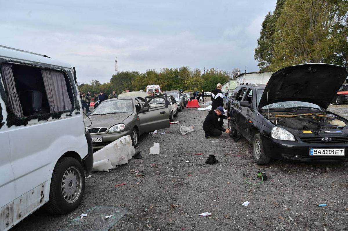 Ataque mortal a un convoy humanitario en Zaporiyia