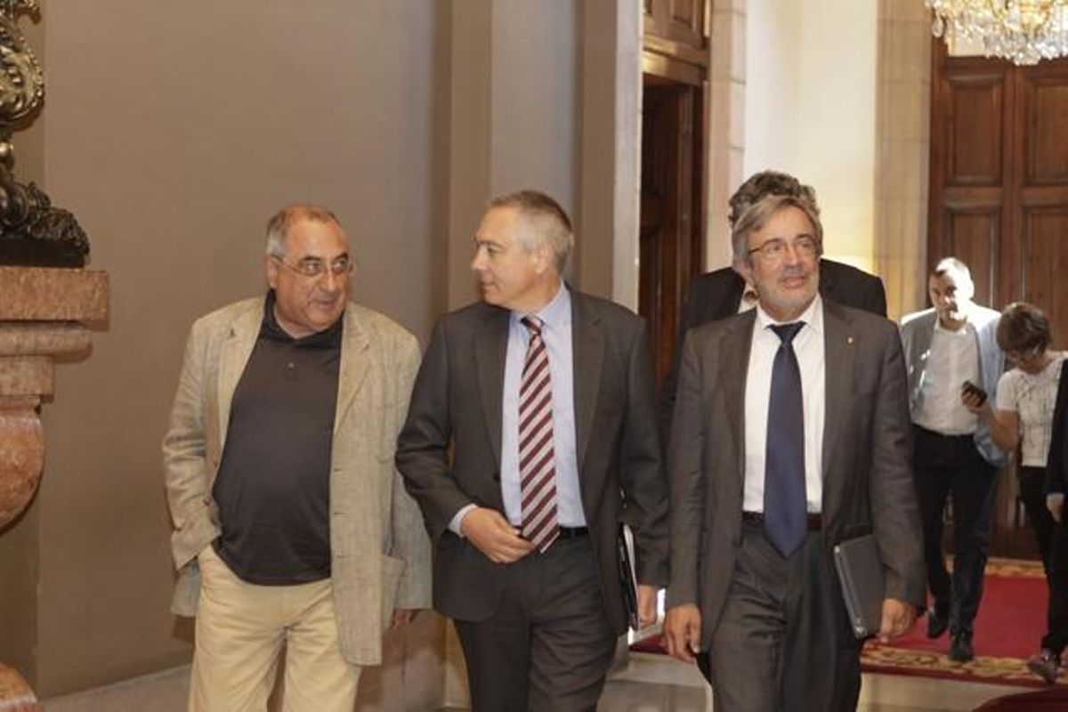 Nadal, Navarro i Sabaté, avui al Parlament. Nadal, Navarro i Sabaté, avui al Parlament.