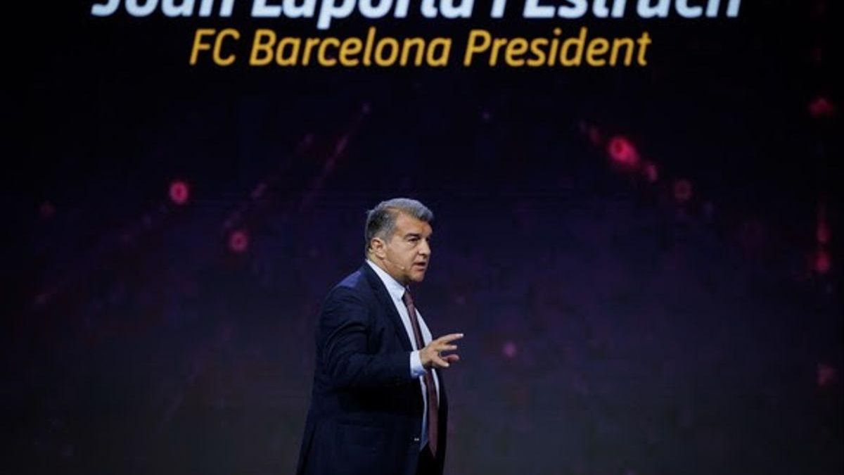 Laporta, en el Mobile World Congress de Barcelona.