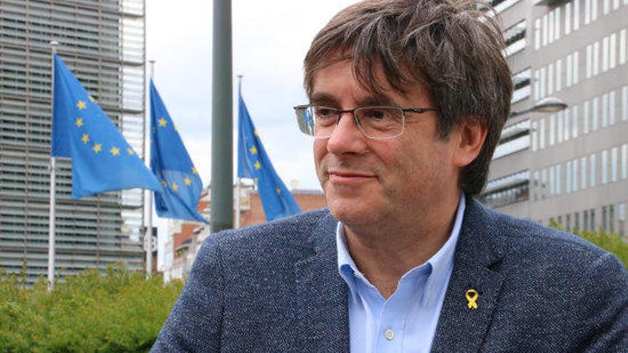 Primer pla de l&#039;expresident Carles Puigdemont.