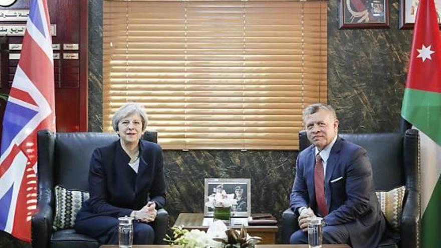 La primera ministra britànica, Theresa May, es va reunir ahir amb el rei jordà Abdullah II.