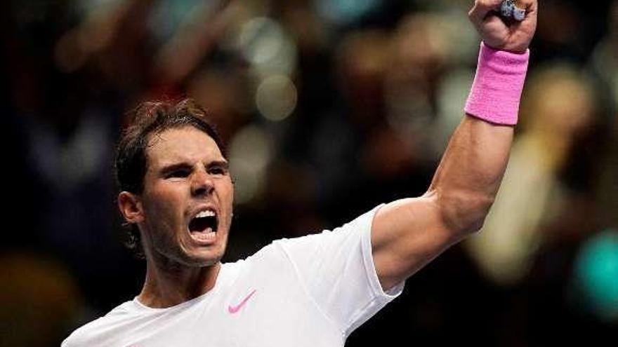 Nadal celebra su victoria. // Will Oliver