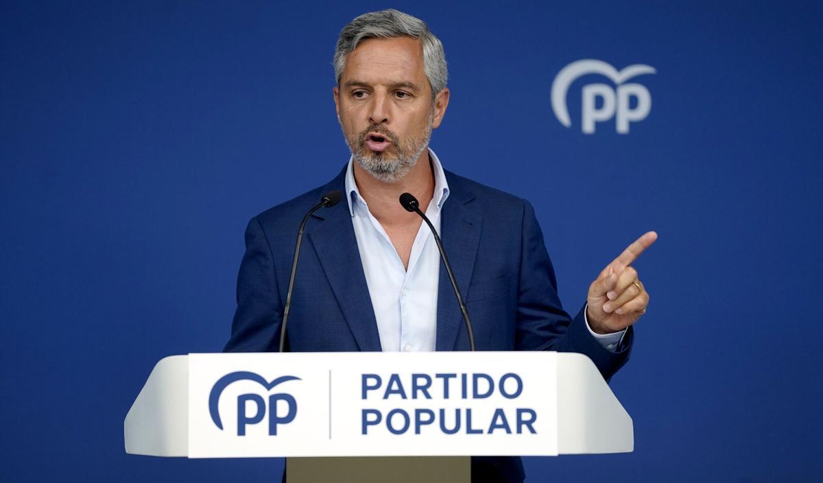 Juan Bravo, en la sede del PP nacional, el pasado 2 de septiembre.