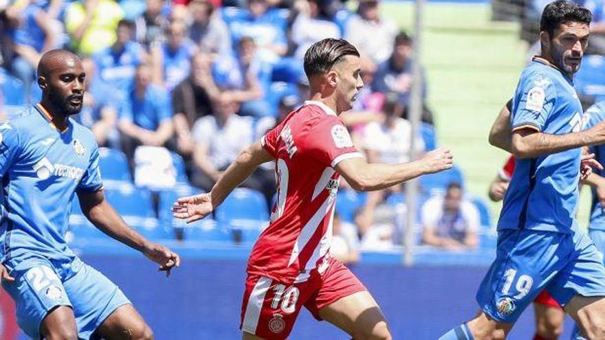 Borja García, durant el partit contra el Getafe.