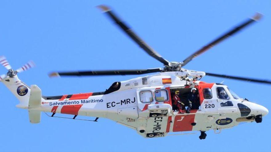 Helicóptero de Salvamento Marítimo.