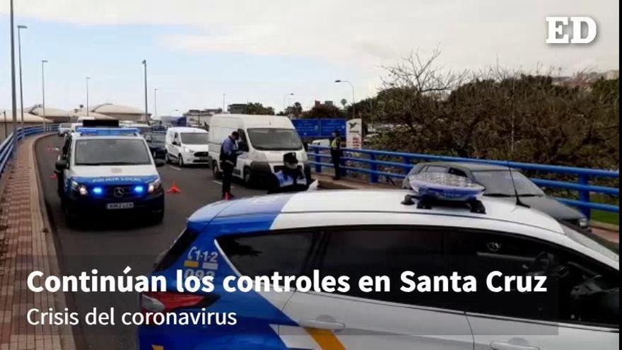 Coronavirus en Tenerife | Continúan los controles de la Policía Local en la entrada de Santa Cruz