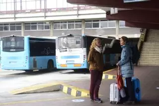 Huelga del transporte interurbano: otro día con los buses parados en la estación de A Coruña