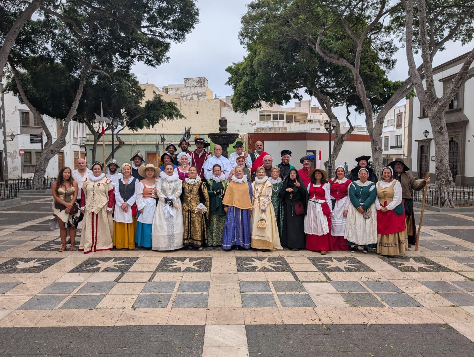 Viaje en el tiempo escenificado a la cuna de las 3 Palmas en Vegueta