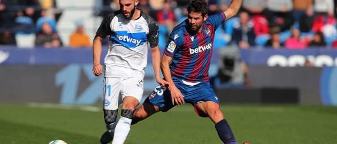 Coke, durante el partido ante el Alavés.