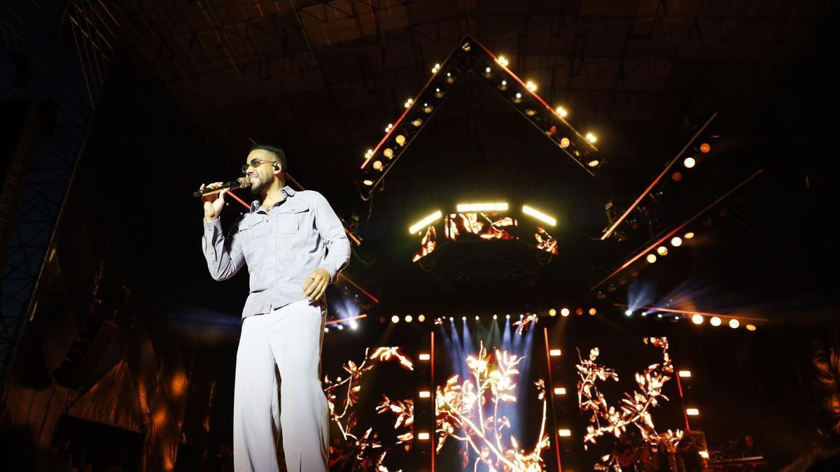 Concierto de Romeo Santos en la Feria de Zaragoza, en julio de 2023.