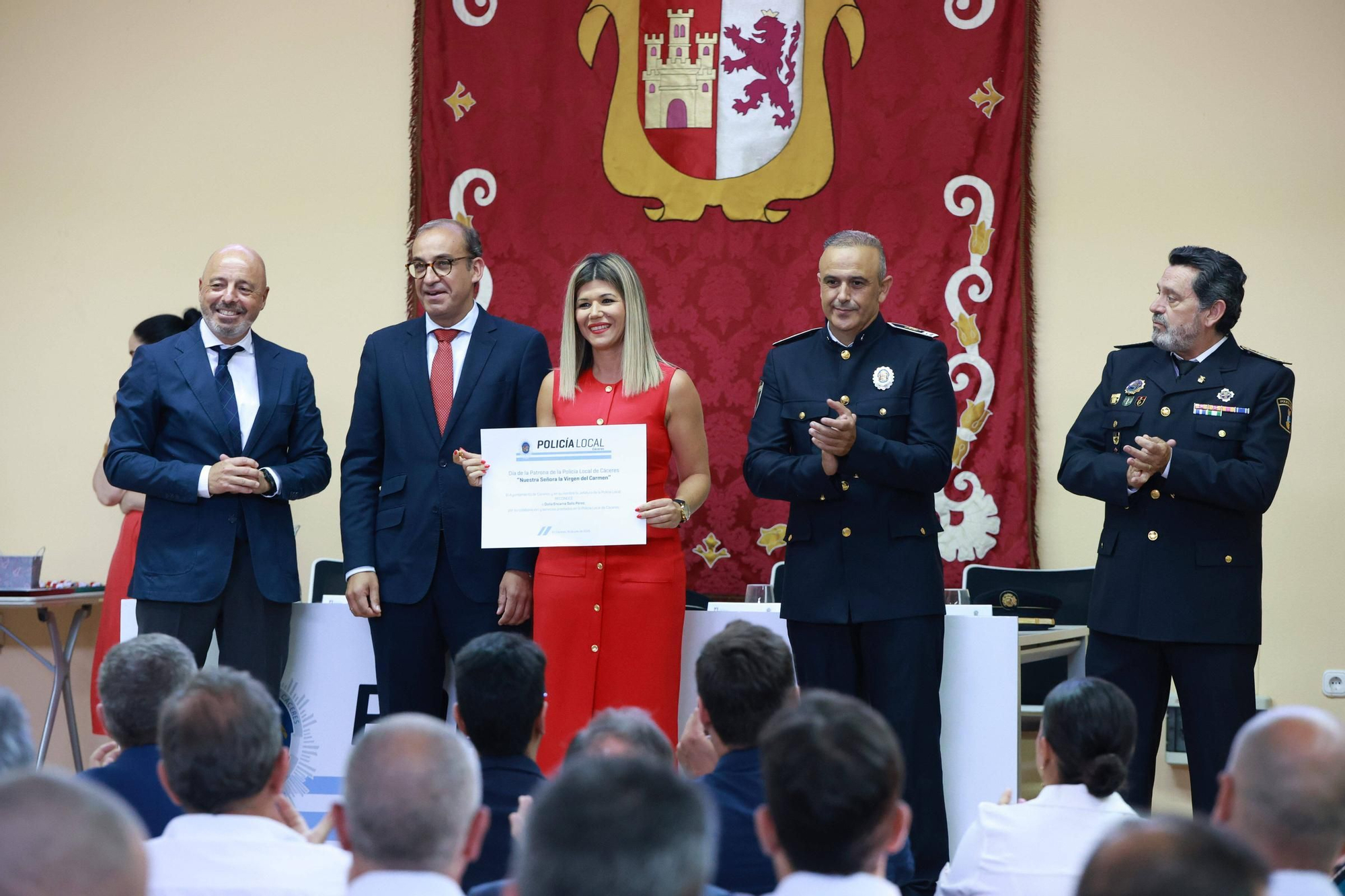 Acto institucional de la Policía Local de Cáceres por la festividad de la Virgen del Carmen