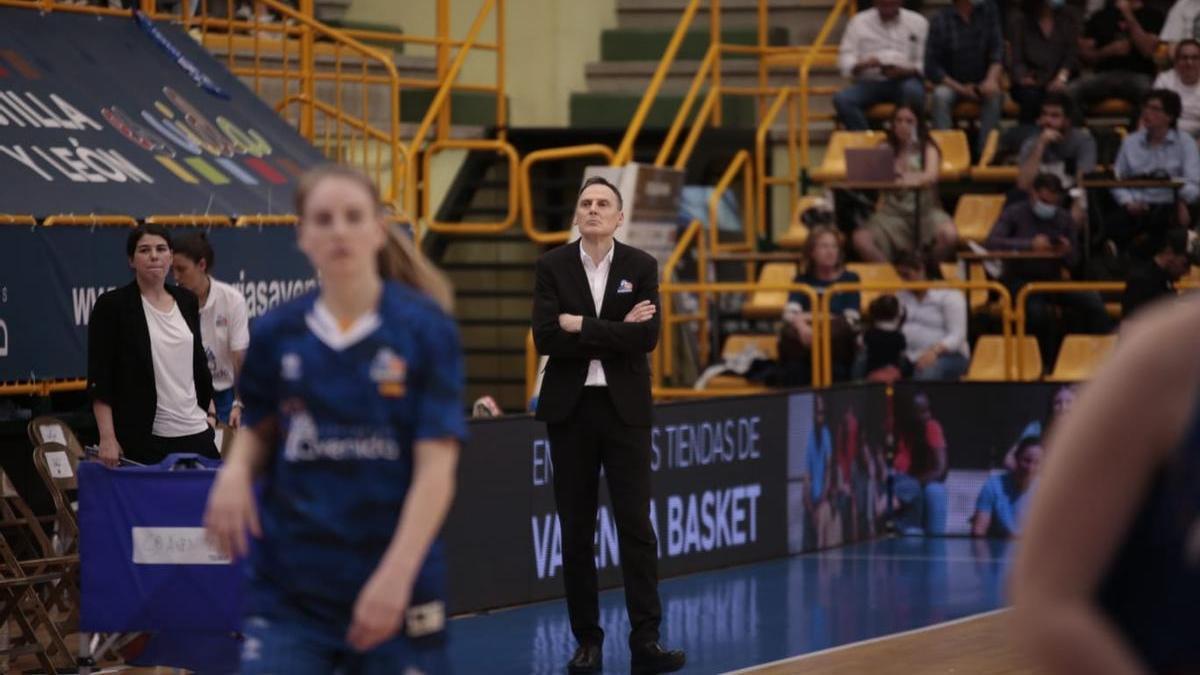 Roberto Íñiguez, en el partido ante el Valencia Basket en Salamanca