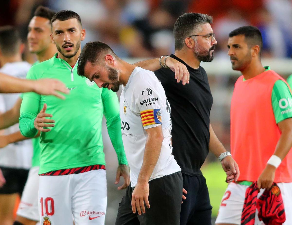 Gattuso anima a Gayà tras el partido con el Mallorca