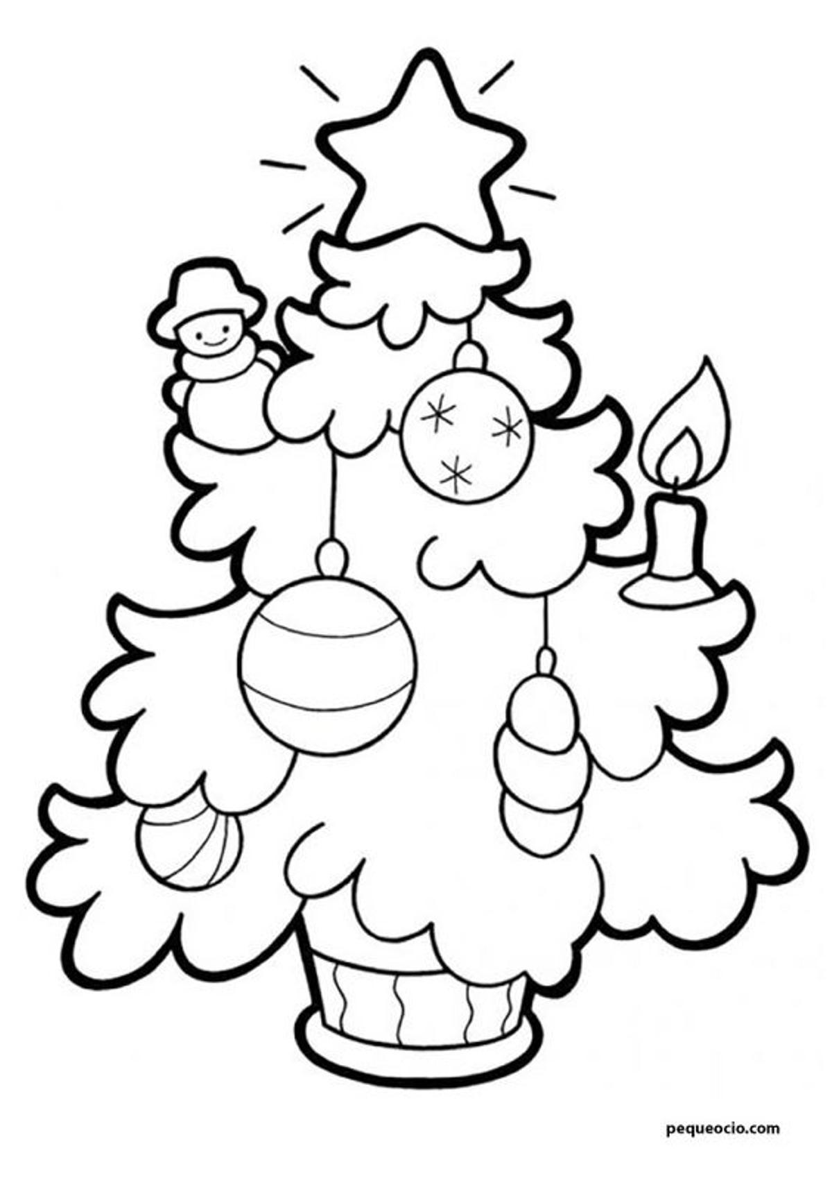 Dibujo de árbol de Navidad.