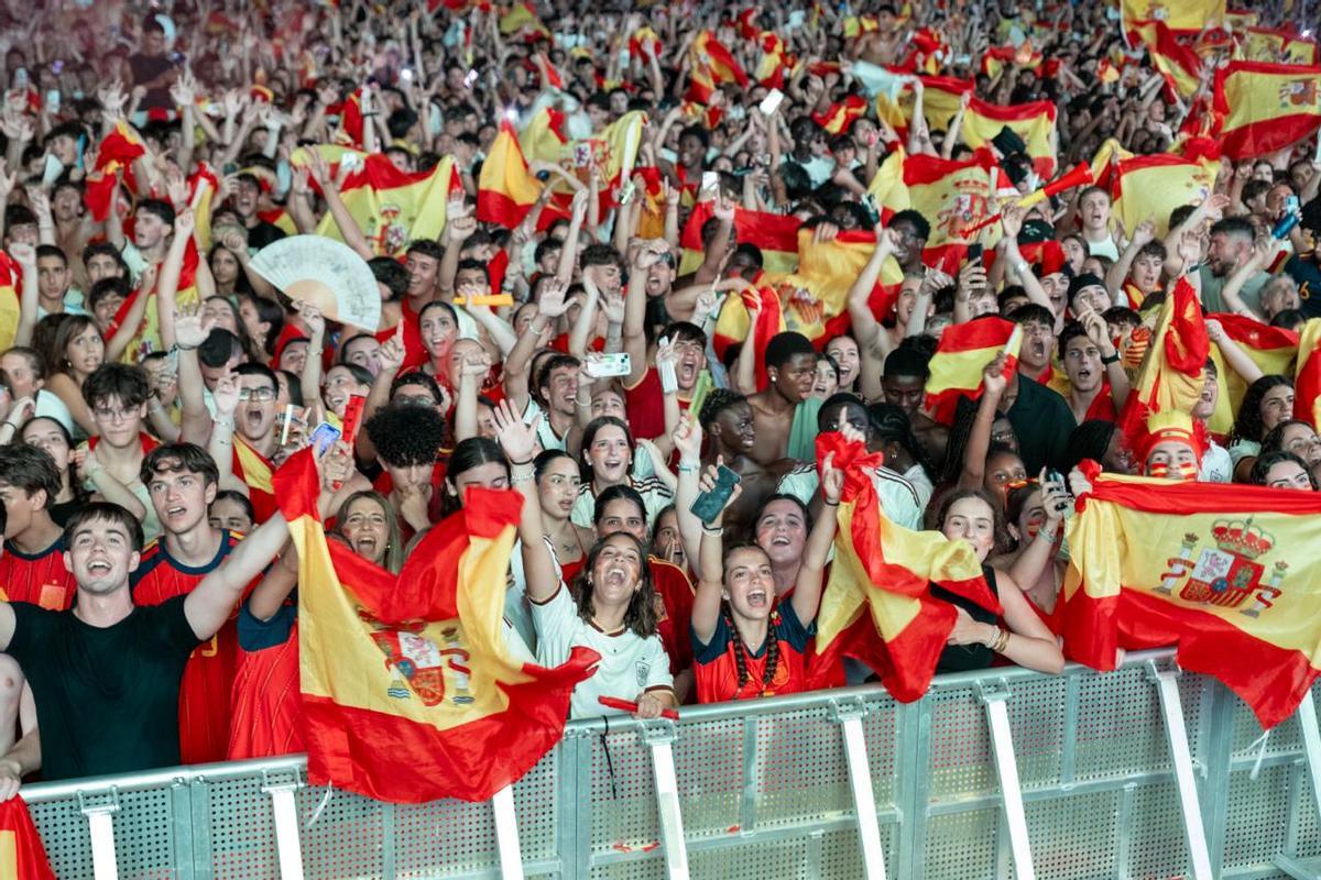 La final del Mundial en Mallorca: La 'fan zone' de España en Son Fusteret