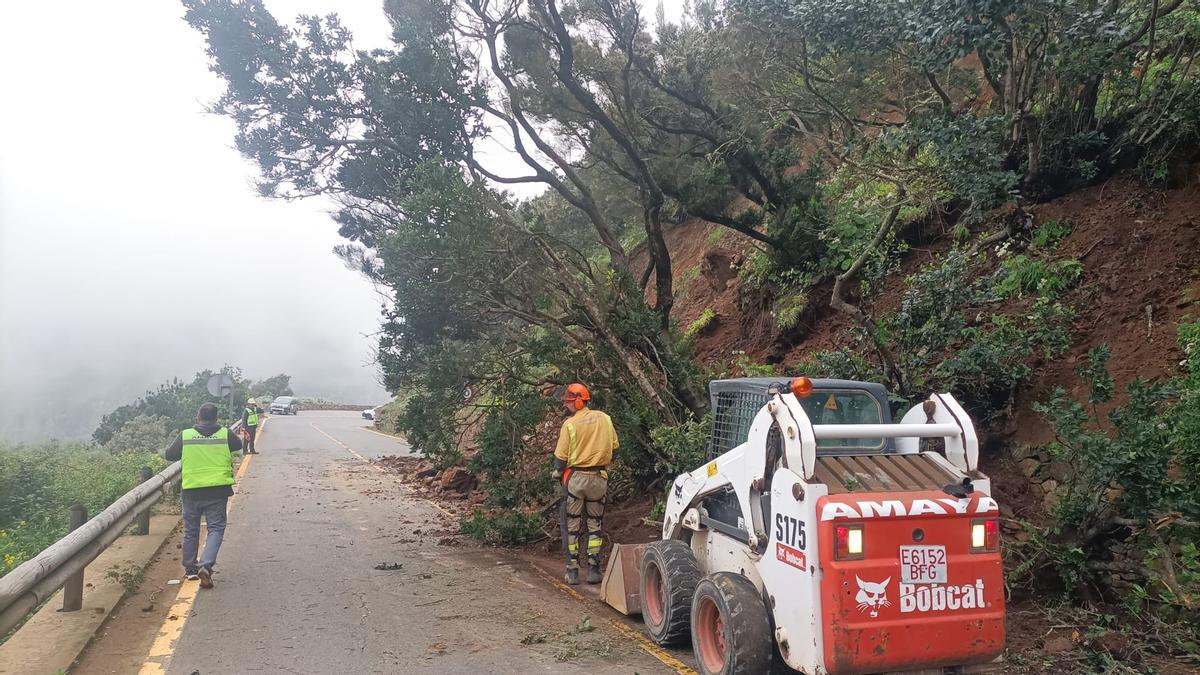 Un desprendimiento en La Gomera.