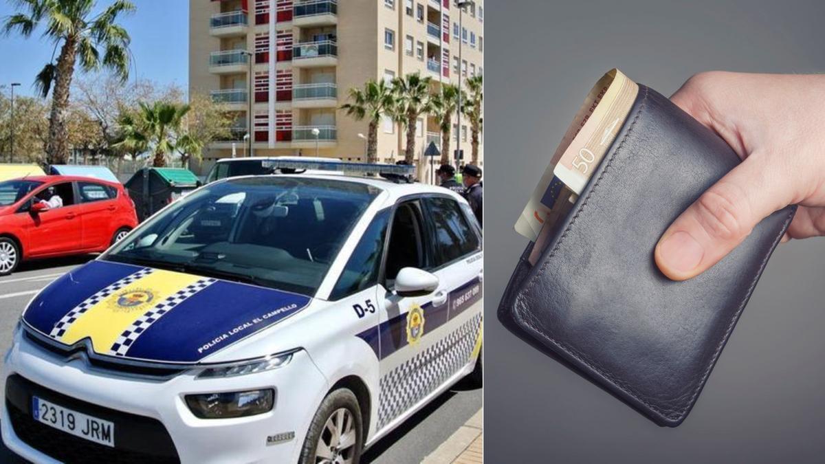 La cartera fue depositada en las dependencias de la Policía Local de El Campello.