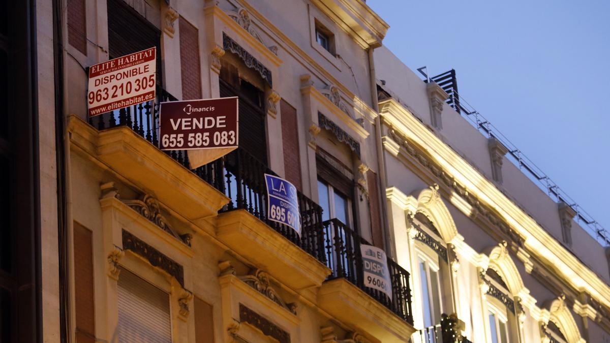 Vivienda en venta en el centro de València, en una imagen de archivo.