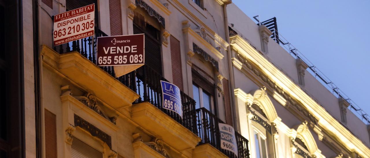 Vivienda en venta en el centro de València, en una imagen de archivo.