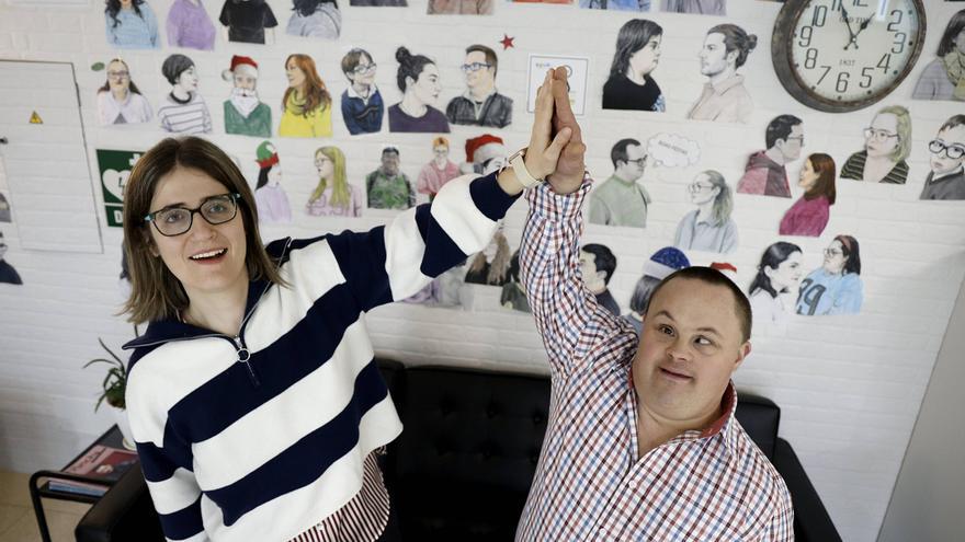 Dos campeones de inclusión laboral en Santiago: «Todos podemos traballar»