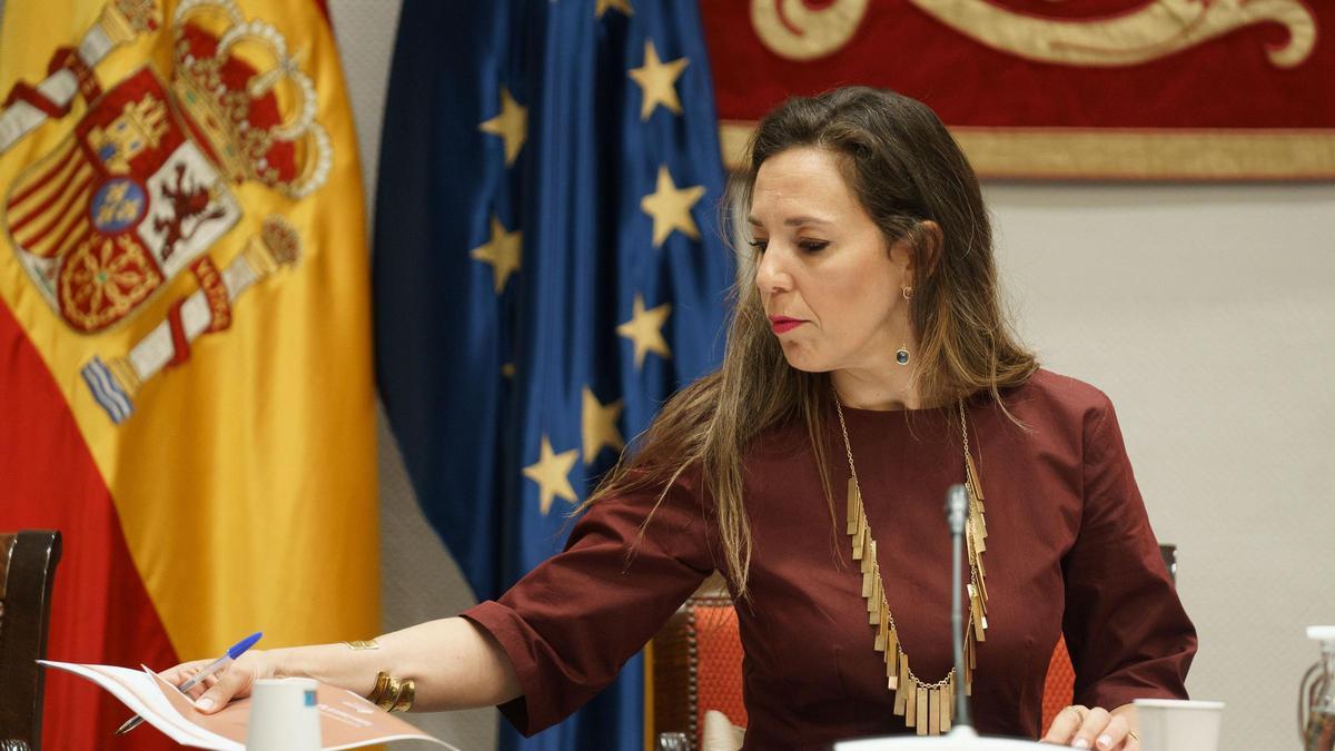 La consejera de Turismo, Jéssica de León, en el Parlamento.