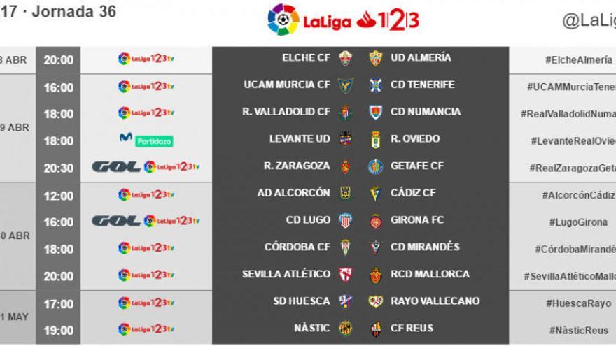 El Elche-Almería se jugará el viernes 28 de abril a partir de las 20 horas