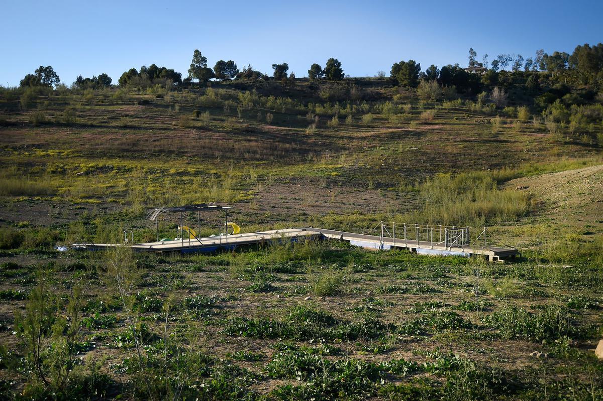 Estado del Pantano de La Viñuela en abril de 2023.