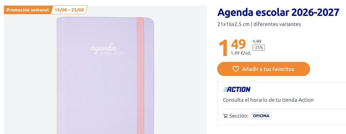 Agenda escolar.