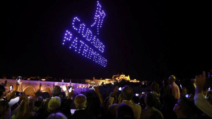 Espectáculo de drones en La Laguna por el 25 aniversario como Patrimonio Mundial de la Unesco