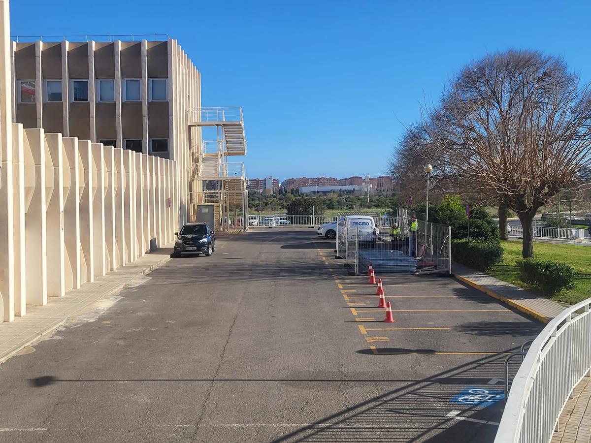 Trabajos previos al inicio de las obras en el Hospital.