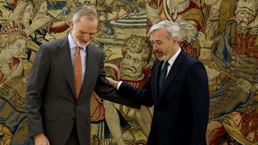 Azcón lleva al Rey los "agravios" de un sistema de financiación autonómica que "perjudica" a Aragón