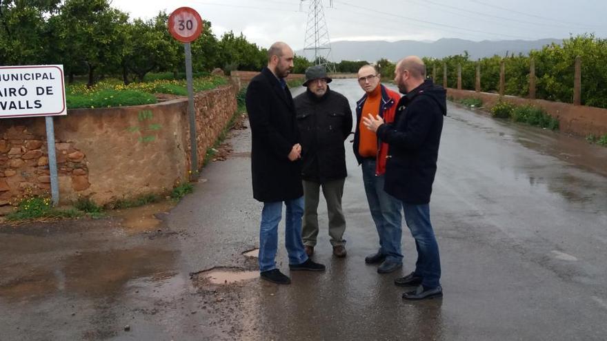 Visita de Toni Gaspar y Pablo Seguí al camí de les Valls en febrero de 2017