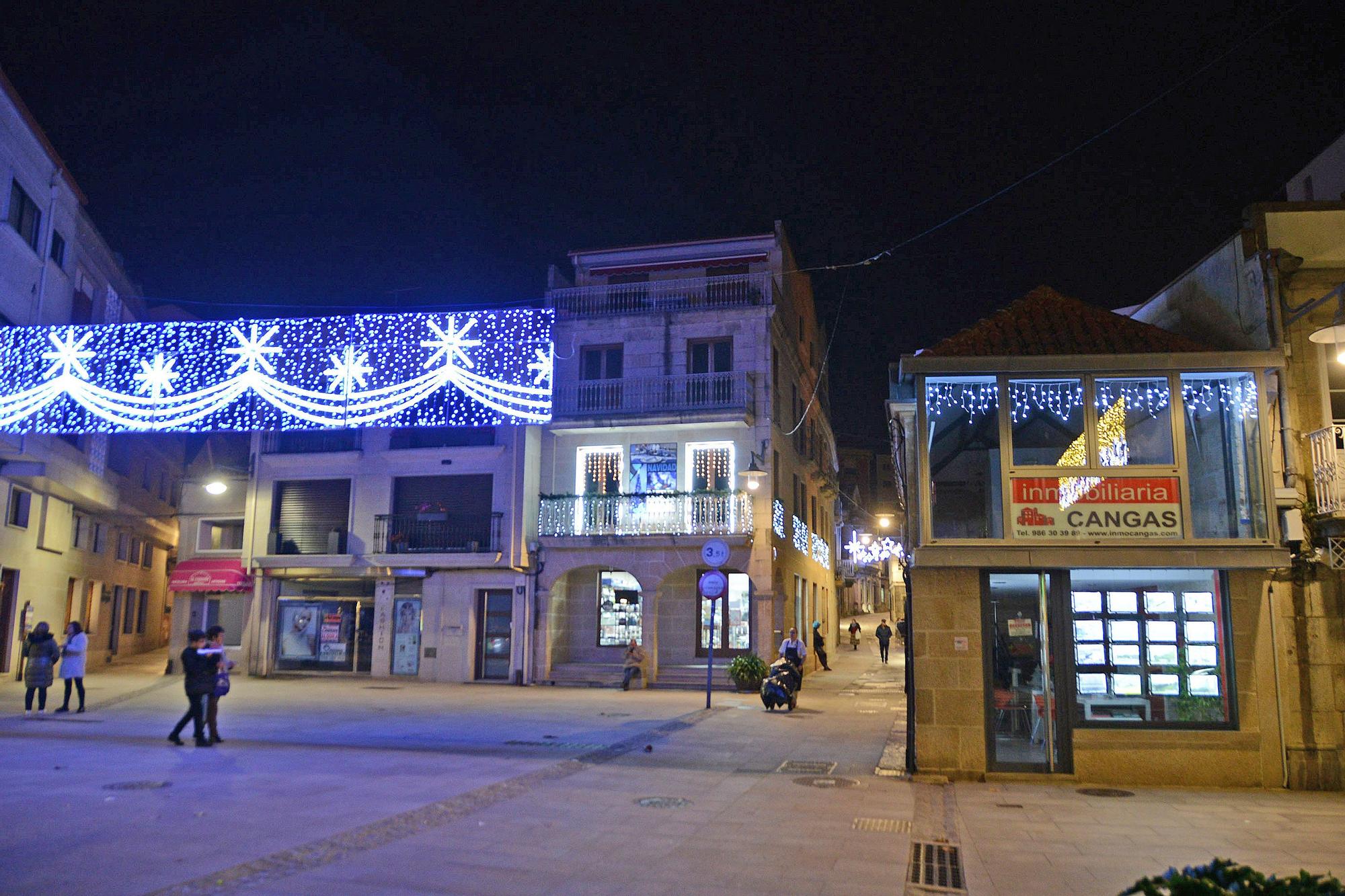 La iluminación navideña en O Morrazo. Las luces en Cangas