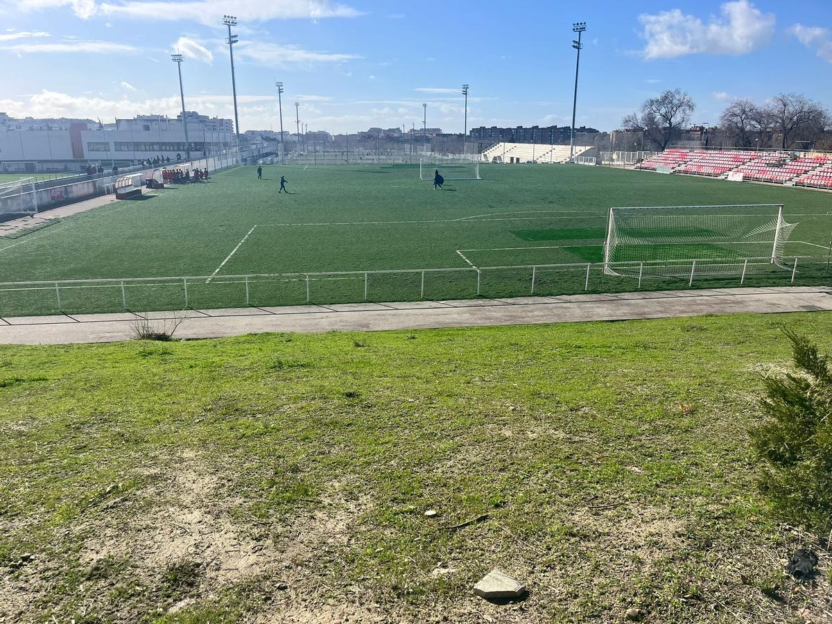 Aspecto de la Ciudad Deportiva Fundación Rayo Vallecano este jueves.