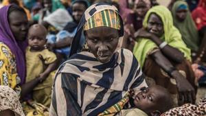 Mujeres desplazadas por la violencia de Boko Haram en la zona del lago Chad.