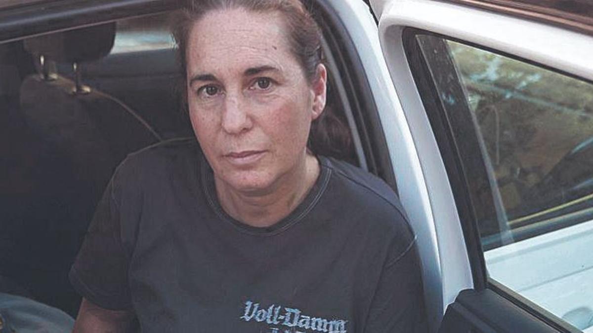 Yolanda, tras recoger a su hija en el hospital.